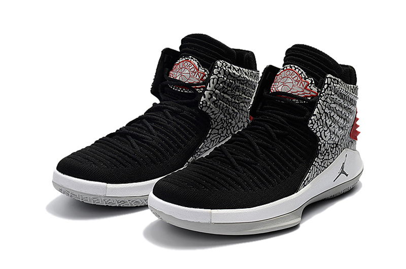 2018 Women Air Jordan 32 Black Cement Grey - Click Image to Close